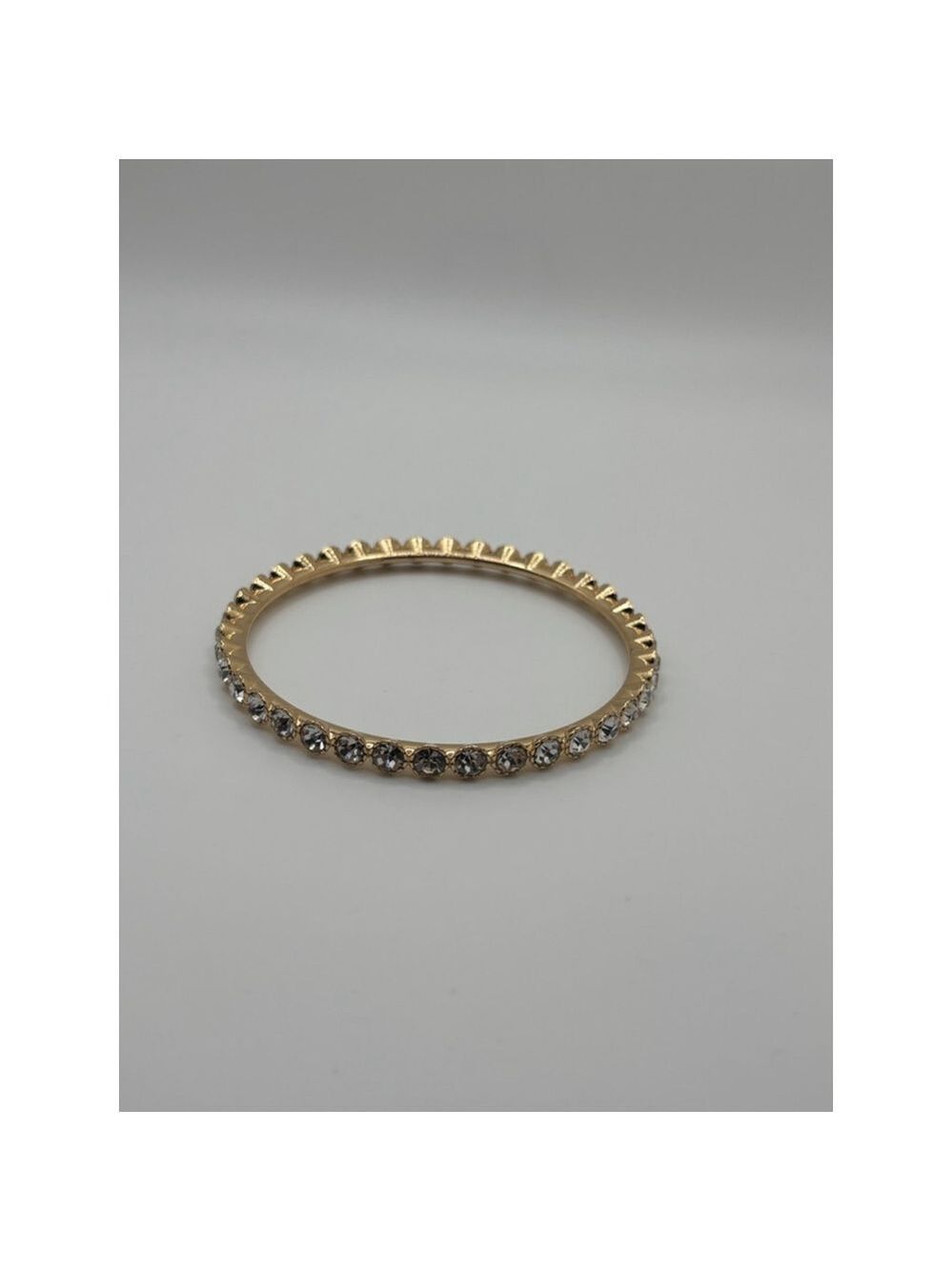 Gold Tone Rhinestone Bangle Bracelet